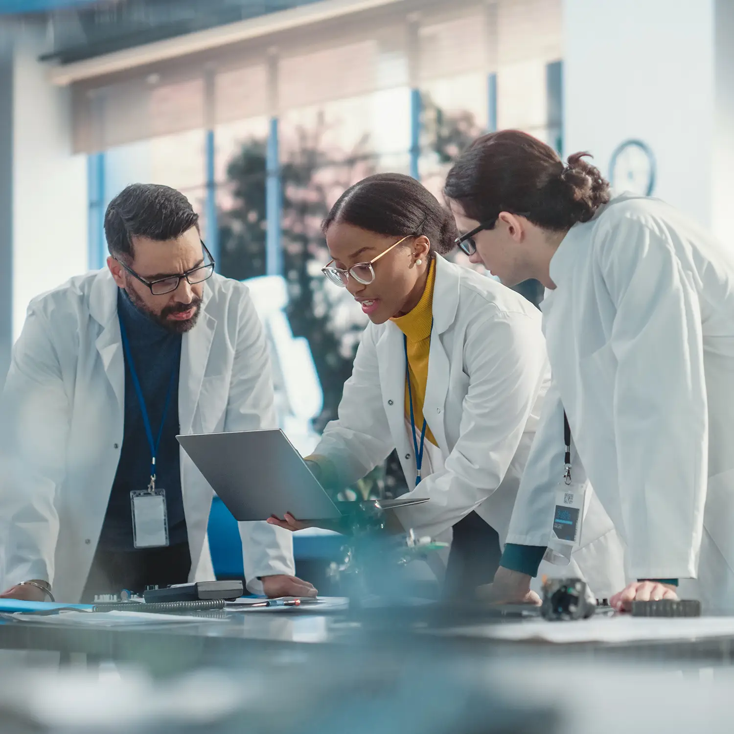 Researchers in a laboratory